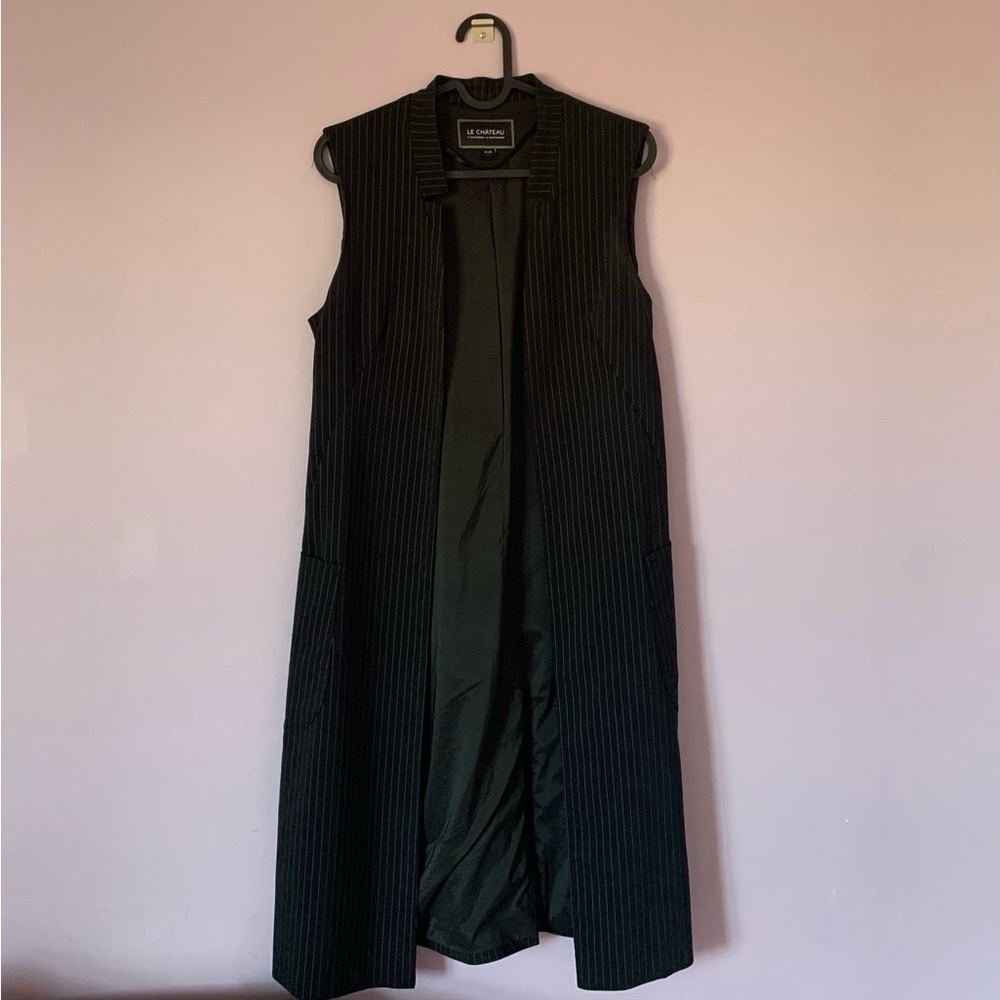 Long classic striped vest by Le Chateau